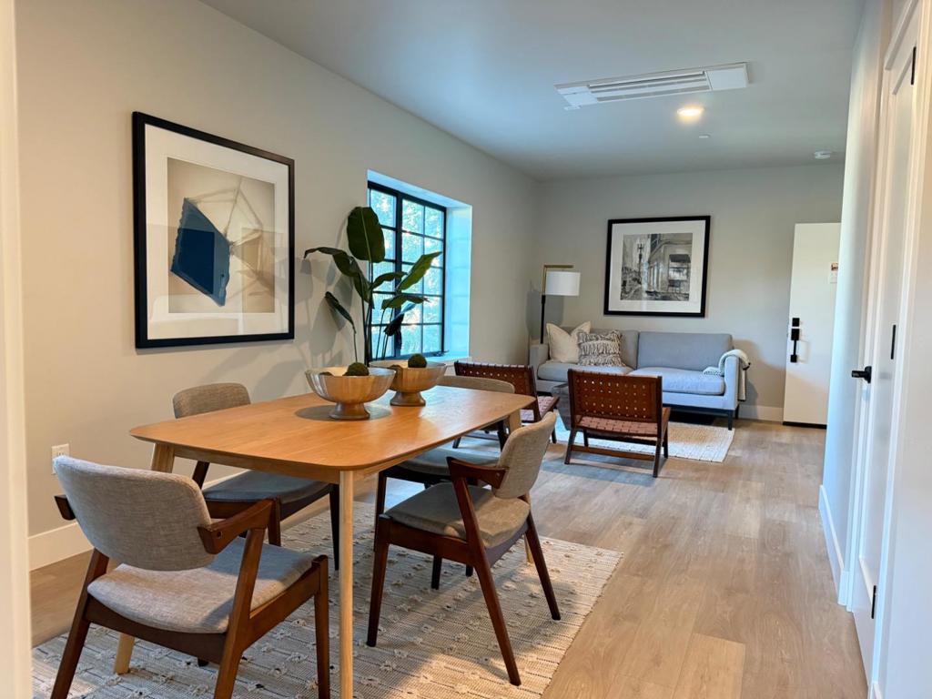 Experience the pinnacle of modern urban living in the heart of downtown Hollister. Our new condos offer Mediterranian design, unparalleled convenience, and a vibrant community atmosphere. Step out your door and enjoy eclectic dining, charming boutiques, and lively entertainment just moments away. Enjoy the farmer's market during the summer, parades and Festivals just a short walk from the condos. Don't miss out on the opportunity to call THE 400's HOME!!