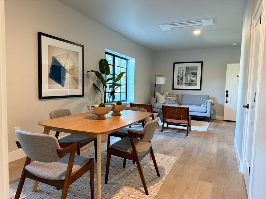Experience the pinnacle of modern urban living in the heart of downtown Hollister. Our new condos offer Mediterranian design, unparalleled convenience, and a vibrant community atmosphere. Step out your door and enjoy eclectic dining, charming boutiques, and lively entertainment just moments away. Enjoy the farmer's market during the summer, parades and Festivals just a short walk from the condos. Don't miss out on the opportunity to call THE 400's HOME!!