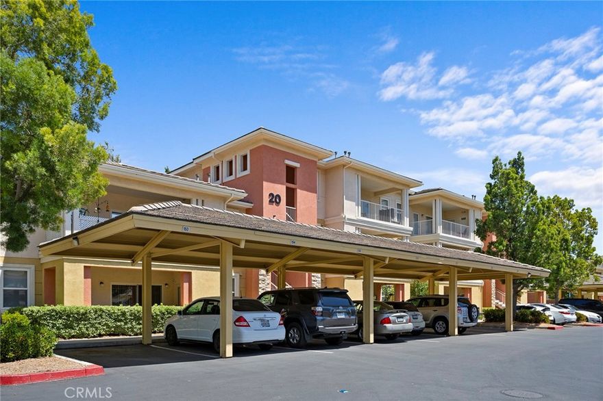 Completely private with a serene view of trees from your living room and covered patio make this condo the perfect place to call home!  Located at

 the back of the condo community ensures plenty of privacy. The condo offers 2 bedrooms and 2 bathrooms. Both bedrooms have direct access to the balcony. The master bedroom has an extra large walk-in closet and lots of storage space. Enjoy the view from the open kitchen into your family room. The laundry area is located behind accordion doors inside the unit and washer and dryer are included! This beautiful Complex includes resort like grounds, pool and spa, playground, gym, walking trails, BBQ area, 24/7 security and more! Conveniently Located in South Temecula near everything you may need. Shopping, restaurants, parks, Pechanga, Wine Country, medical centers and the new Temecula Valley Hospital. This community feeds into Great Oak High School and Luiseno Elementary School, both California Distinguished Schools! Close to the freeway perfect for commuters!!