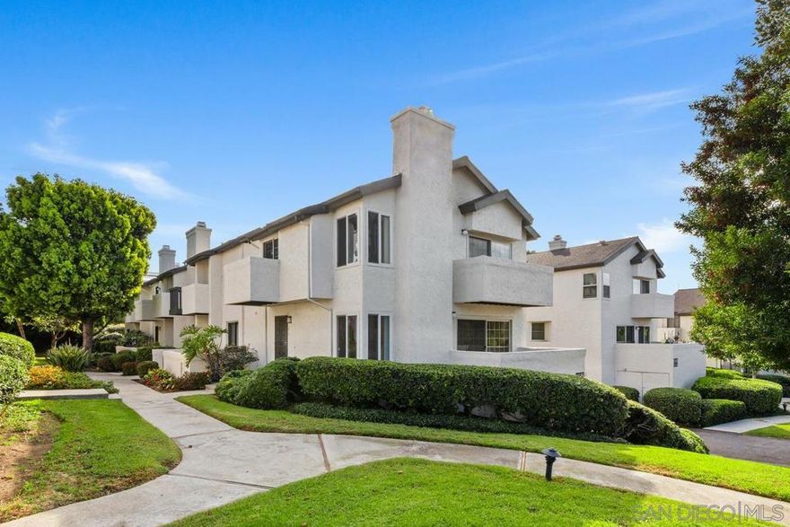 Nice 2 Bedroom 2.5 Bath end unit in the highly desirable North Rim Complex. Property is one of the rare 1,300 SF units and features a open floorplan, Primary Bedroom with a Library/Study area off to the side that may be able to accommodate workout equipment, 2nd Primary Bedroom with a private Bath, both Bedrooms have a private Balcony along with the Livingroom, next to the Kitchen is a Wetbar and there is a 2 Car attached Garage. The community offers fantastic amenities and is centrally located.