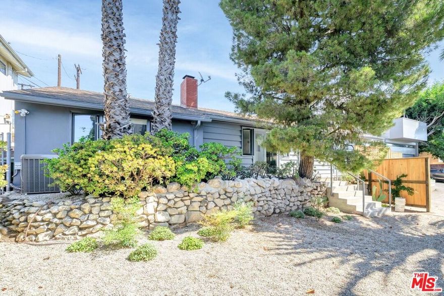 Hidden behind gates at the top of the Mar Vista Hills, up a private street high above Centinela Ave, sits this stylish Mar Vista hideaway.  Private and gated, this cheerful space enjoys incredible natural light and ocean breezes. This California cool 3-bedroom, 2 full bathroom is accented with cement floors, a fireplace, central air and heat and a large deck ideal for a BBQ or evening dinners.   The master bedroom features an en-suite bath plus views of the ocean and city. The kitchen is open to the living room and features white stone counter tops and stainless appliances, this house contains fully upgraded plumbing and electrical, along with completely remodeled kitchen and bathrooms.  Located in one of the most sought-after areas, this home is a quick stroll to Mar Vista Farmer's Markets and just minutes to the beach! Available for immediate occupancy.  In person showings only, because of the unique location. Trash fee of 290. per month. 2 car parking only on property. Plenty of off street parking.