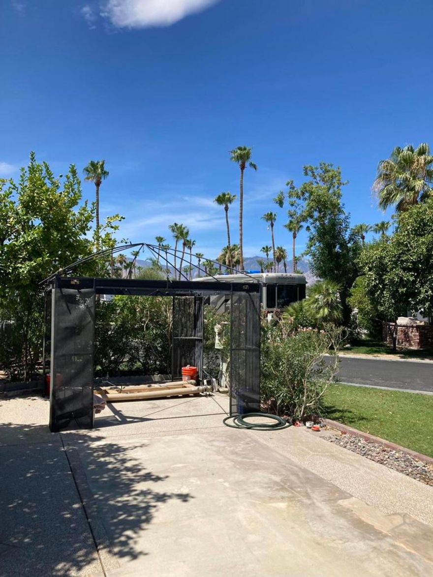 REDUCED PRICE Lot 535This exceptional corner lot features a charming gazebo and enjoys stunning palm tree views along the adjacent greenbelt. With its impressive history of generating substantial rental income over recent seasons, this property presents an attractive investment opportunity. Buyers are encouraged to act promptly to capitalize on this offer before the start of the upcoming season. As I always note, the summer months offer the most advantageous time to secure outstanding deals.*Golf cart excluded