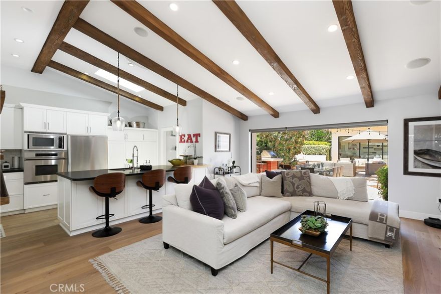 Available furnished for stays of 31 days or more.

This exceptional single-level residence, located in the heart of Corona del Mar—the premier coastal destination of Orange County—offers the perfect blend of sophistication, comfort, and resort-style living.

Designed for both entertaining and serene everyday enjoyment, the home features four bedrooms and three and a half baths on one level (with steps leading to the entry). The interiors are thoughtfully curated with stylish furnishings and custom finishes, creating an inviting and timeless aesthetic throughout.

The home was completely remodeled in 2013 with meticulous attention to detail and an array of high-end upgrades. The gourmet kitchen, flooded with natural light, boasts premium appliances, a walk-in pantry, wine refrigerator, and is fully stocked for every culinary need.

Multiple living areas provide abundant space to gather and relax: a formal living and dining room off the entry, a spacious family room seamlessly connected to the kitchen and backyard, and a separate guest house adjacent to the oversized spa.

The private backyard retreat is designed for true indoor-outdoor living, featuring a spa, fire pit, comfortable seating and lounge areas, outdoor dining, a built-in BBQ with refrigerator and sink, and plenty of room to bask in the California sun.

Additional highlights include central A/C, three televisions, Apple TV, high-speed internet, and a key to the exclusive private Shorecliffs beach access at the end of Morning Canyon.

This extraordinary home embodies the very best of Corona del Mar living—ideal for both short- and long-term stays.