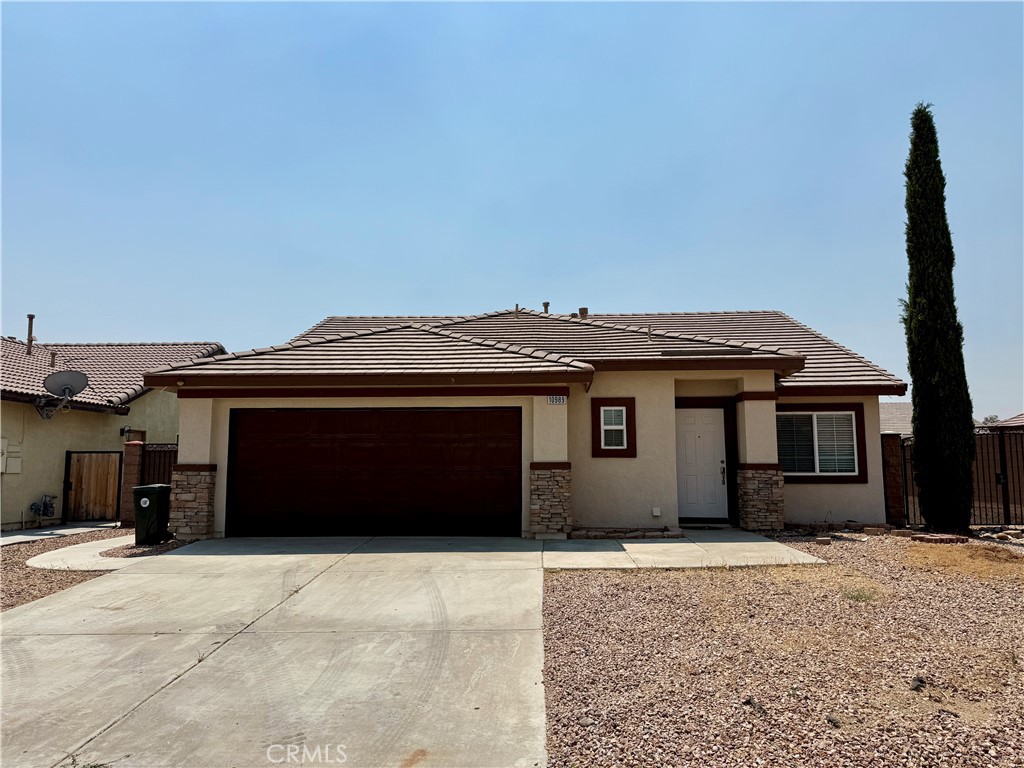 Welcome to this Adelanto cutie! 3-bedroom, 2-bath home full of charm and comfort! Inside, you'll find a mix of ceramic tile and hardwood throughout. The kitchen opens to a formal dining area—perfect for gatherings or quiet family meals. Step outside to a spacious backyard that’s ideal for entertaining and relaxing. Everyone will want to visit! This home is also a hop, skip and a jump away from shopping, banking, schools and places of worship.
