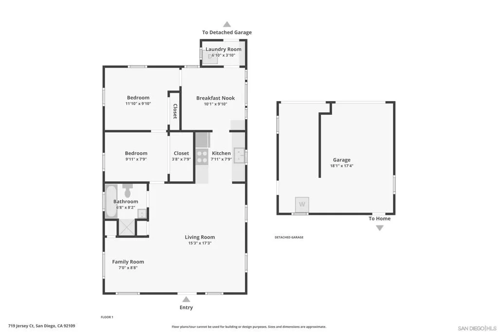 San Diego, California 92109, United States, 2 Bedrooms Bedrooms, ,1 BathroomBathrooms,Residential,Active,232625