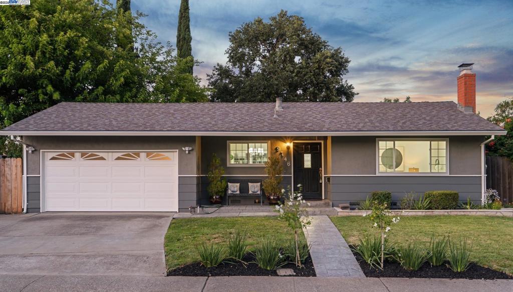Discover this stunning, newly renovated single-story home in a prime San Ramon location. Every detail has been carefully considered in this 3-bedroom, 2-bathroom residence. Step inside to find a brand-new kitchen that's a chef's dream, complete with a beautiful peninsula featuring a waterfall quartz countertop, new stainless steel appliances, a gas range, and a stylish tile backsplash. Fresh paint, modern light fixtures & luxury laminate flooring create a seamless, elegant feel throughout. The primary suite offers a brand new beautiful bathroom & a walk-in closet. Newer roof & windows. Attached 2 car garage. The outdoor space is equally impressive, with a large, beautifully maintained lush landscape, multiple decks that provides a peaceful backdrop for relaxation and entertaining. The generous lot size offers a fantastic opportunity to build an ADU or expand. Enjoy the convenience of being within walking distance of three top-rated schools, a short drive from Boone Acres Park, Country Club Valley shopping plaza & San Ramon Golf Club. You're also just 2.7 miles from City Center Bishop Ranch, a hub of retail, dining, and entertainment, anchored by THE LOT luxury cinema and Equinox San Ramon.