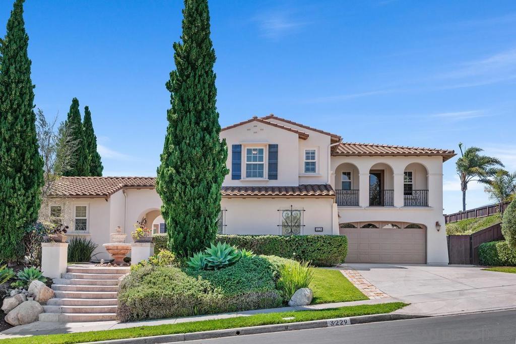 THIS IS IT!!! Massive gated La Costa Ridge estate, largest floor plan with 6 bedrooms and 6.5 bathrooms includes Casita/ADU builder option. Panoramic views of the canyon and open space along with peekaboo ocean looking out to open space. Open floor plan with great room in addition to separate family room and kitchen nook, home is oriented to face away from other homes. Outdoor shade by oversized primary bedroom deck. Privacy, elegance, and functionality courtesy of a flawless floorplan, these factors rarely come together in a home with 6 ensuite bedrooms. Very usable 1/3 of an acre (nearly 15k square feet) lot boasts a large swimming pool and spa, available gardening beds, outlooks, and mature fruit trees. A resort living oasis tucked away behind gates but with convenient access to everything. Entertain 50 guests or sip coffee from the private view deck off the oversized primary bedroom. Whole home water filtration, true four car oversized double garage, electronic bidets, electric car fast charging plug the list goes on.