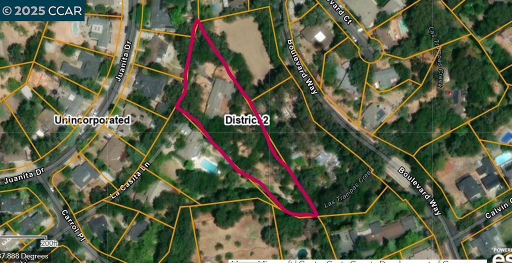 Fabulous land opportunity in Lafayette! Existing home is a tear-down. Rare 1.2-acre lot offers exceptional privacy at the end of a private lane. Wooded and serene setting with Las Trampas Creek at the rear of the property. Large, open, level area ideal for building a spacious home with ample parking. Gently sloped lower portion adds character and privacy. Potential for subdivision into 2 parcels (buyer to verify). Ideal for builder, developer, or end user looking to create a dream estate or family compound. Highly desirable Lafayette schools. No open houses — shown by appointment only.