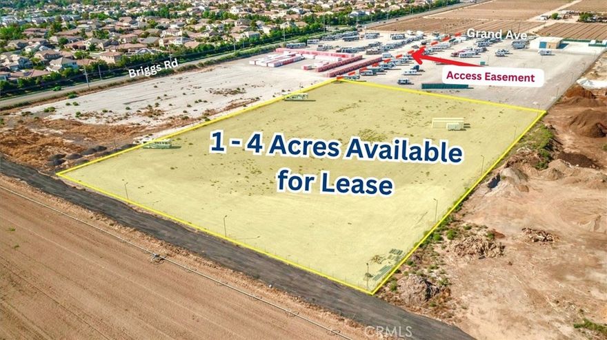 *** Just $0.06 PSF on the land*** (Depending on how much land you need) From 1 to 4 acres available of secure outdoor storage available in Winchester, CA... offering flexible occupancy options whether you need just 1 acre, or the whole thing for your company - depending on what’s available. The property is fully fenced with gated access and has industrial zoning, accommodating a wide range of industrial and CONTRACTOR YARD uses including EQUIPMENT, VEHICLE, TRUCK STORAGE, REPAIR, etc. This location is a few miles from the 215 Freeway and provides a central proximity to excellent surrounding major cities like Perris, Menifee, Murrieta, and Hemet trade corridors. Tenants to verify any and all marketing information with the county of Riverside and other jurisdictions to satisfy themselves. Call today for updated availability and rates.