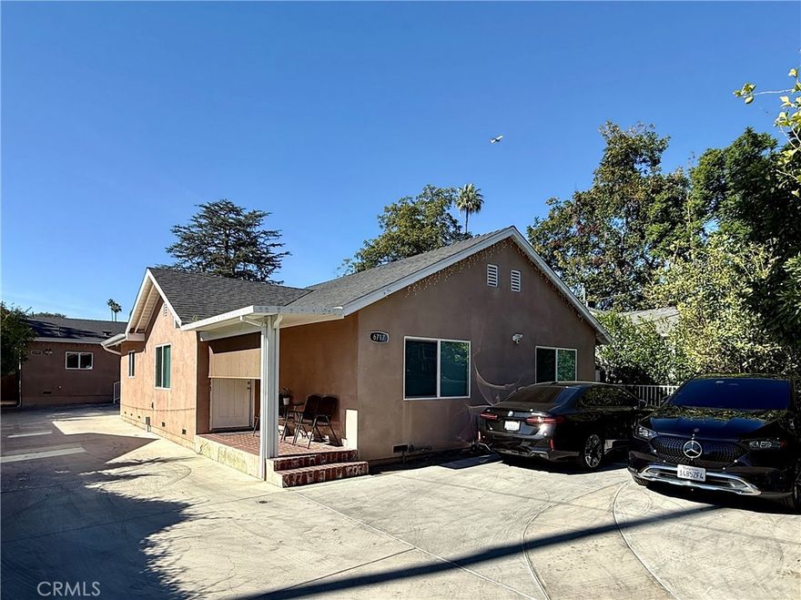 Amazing "LIVE IN ONE, RENT ANOTHER" Opportunity! Two Homes on One Large Lot! Completely rebuilt in 2019 with Modern Upgrades. Open Floor Plan Concept. Interior is Covered in Natural Sun Light Through Dual-Pane Windows. Front House Offers 3Bd 2Ba (1,370 SqFt) Current Market Rent $3,800/m. The Back House has 2Bd 2Ba (1,060 SqFt) Current Market Rent $3,500/m. Both Houses Have Remodeled Kitchens with Stainless Steel Dual-Sinks, Beautiful Tile Backsplash & Elegant Smooth Onyx Counter-Tops, Smooth Ceilings with Recessed Lights, Central Air & Heat, Tankless Water Heaters. EV Chargers Available for Your Electric Vehicles. The Property is Gated & Located  Within a Close Proximity to Public Transportation, Shopping Plazas, Schools & Restaurants. The Tenants in The Front House Are Moving Out in February 2026. Video Tour: https://youtu.be/LayrOruBj4U