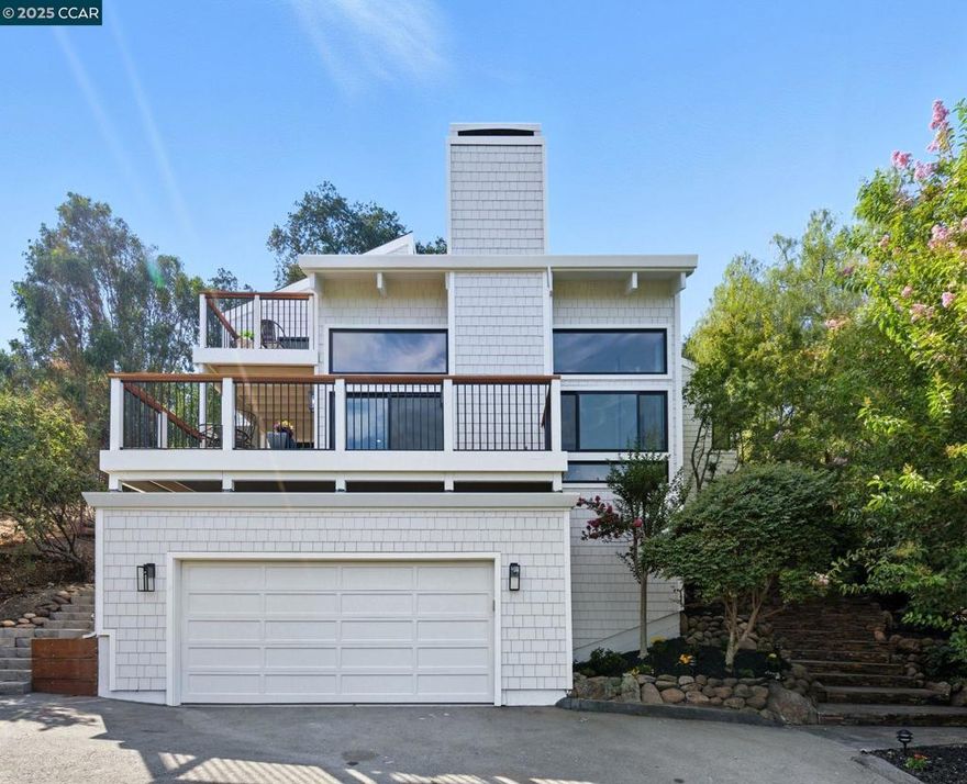 Where Modern Luxury Meets Endless Views Perched on a private .60-acre lot above Walnut Creek, 189 Rudgear Drive blends stunning design, serene privacy, and sweeping Mt. Diablo views. Every detail feels intentional—crafted for beauty, comfort, and longevity.  Lovingly restored in 2025 with over $1.2M invested, this 4BD/2.5BA, 2,436 sq ft home is not a flip—it’s a true transformation. Five new redwood decks frame unforgettable panoramas. Upgrades include James Hardie siding, a new roof, all new electrical, Milgard windows, skylights that fill the home with natural light, Gaia luxury floors, and fresh paint inside and out. The reimagined kitchen and family room center on the views with Vadara quartz counters, Thermador appliances, and a pot filler. A spa-inspired primary suite, custom wine cellar, gym, and abundant storage complete the picture. Magical front and backyard spaces invite entertaining, gardening, or unwinding in privacy—all just minutes from downtown Walnut Creek, top-rated schools, and 680. 189 Rudgear Drive isn’t just rebuilt—it’s been lovingly restored, offering a rare blend of luxury, convenience, and endless views. Crafted for those who expect more from where they live. A must see!