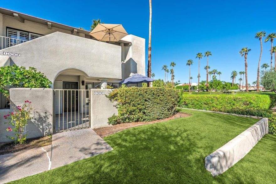 Welcome to your Palm Springs oasis! This stylish 1-bedroom, 1-bathroom condo in the popular Casa Verde community offers an ideal blend of comfort and luxury in a serene low-rise building. Spanning 633 square feet, the residence boasts a total of four beautifully appointed rooms, including an updated kitchen perfect for culinary enthusiasts.The condo features elegant ceramic floors that enhance the spacious and airy ambiance completed by plantation shutters. The open living area extends to a private patio, providing a seamless indoor-outdoor experience for relaxation or entertaining guests. Enjoy the convenience of in-unit laundry with a washer and dryer, ensuring your chores are a breeze.For your comfort, the home is equipped with efficient air conditioning, making it a haven during sunny desert days. Parking is hassle-free with assigned carport spaces and additional guest parking available.The community offers a host of amenities to enrich your lifestyle, including two resort style pools and spas for unwinding, a putting green for golf enthusiasts, and multiple sport courts for an active afternoon.Don't miss the opportunity to own this exquisite condo, where modern amenities and a prime location (just a few blocks from downtown) come together to offer the quintessential Palm Springs living experience. Contact us for a private showing.