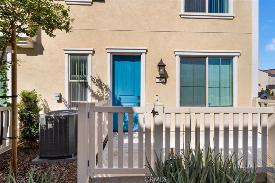 Welcome to this beautifully maintained two-story condo on a corner lot, built in 2021 and nestled in a secure, gated community. Offering 3 bedrooms, 2.5 bathrooms, and 1,592 sqft of thoughtfully designed living space. Step inside to an open-concept living area that seamlessly flows to a stylish kitchen featuring quartz countertops and ample cabinetry, perfect for entertaining or everyday living. Upstairs, you'll find a spacious primary suite complete with a walk-in closet, dual sinks, a luxurious soaking tub, and a walk-in shower. The upstairs laundry room adds everyday practicality. Additional highlights include a gated patio, an attached 2-car garage, and solar panels for energy efficiency. Relax on your private front patio or take advantage of the community's top-tier amenities including a pool, spa, and playground. Located just minutes from shopping centers, dining options, and everyday essentials, this home offers the ideal blend of comfort, style, and location. Don’t miss your chance to live in one of the area’s most desirable communities!