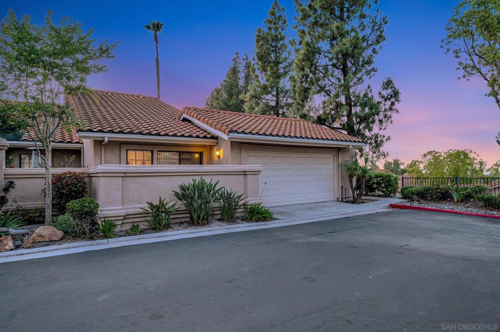 Single-story, end-unit townhome in the desirable 'Las Floras' community of Bernardo Heights. Located on an elevated, corner lot this home offers extreme privacy & gorgeous VIEWS overlooking Rancho Bernardo into Poway & East towards the mountain ranges! The spacious 3BR/2BA floor-plan features a vaulted ceiling allowing for tons of natural light throughout the home. All spacious rooms, all neutral decor, the home is very well cared for & it shows. Other features include laminate wood flooring & tile throughout w/ NO carpet, upgraded stainless steel appliances w/ gas range, recessed lighting, a relaxing, cozy fireplace in the living room, 2-Car attached garage, full-size laundry room w/ 'front load' washer & dryer inside the home + all appliances convey w/ sale. Relax & entertain in your private backyard patio, a peaceful oasis perfect for relaxing and outdoor dining or entertaining with family & friends or just enjoying the peaceful, tranquil surroundings. Las Floras features a private community Pool/ Spa for its’ residents & the nearby Bernardo Heights Community Center also offers tons of extra community amenities including an Olympic size swimming pool, lots of sports courts & a billiards room, rec. rooms to reserve for your own private gatherings & much more. Located walking distance to award-winning Bernardo Heights Middle School & Rancho Bernardo High School, nearby Lucido Park & close to all Rancho Bernardo has to offer. End unit w/ only 1 shared wall. Truly a must-see!