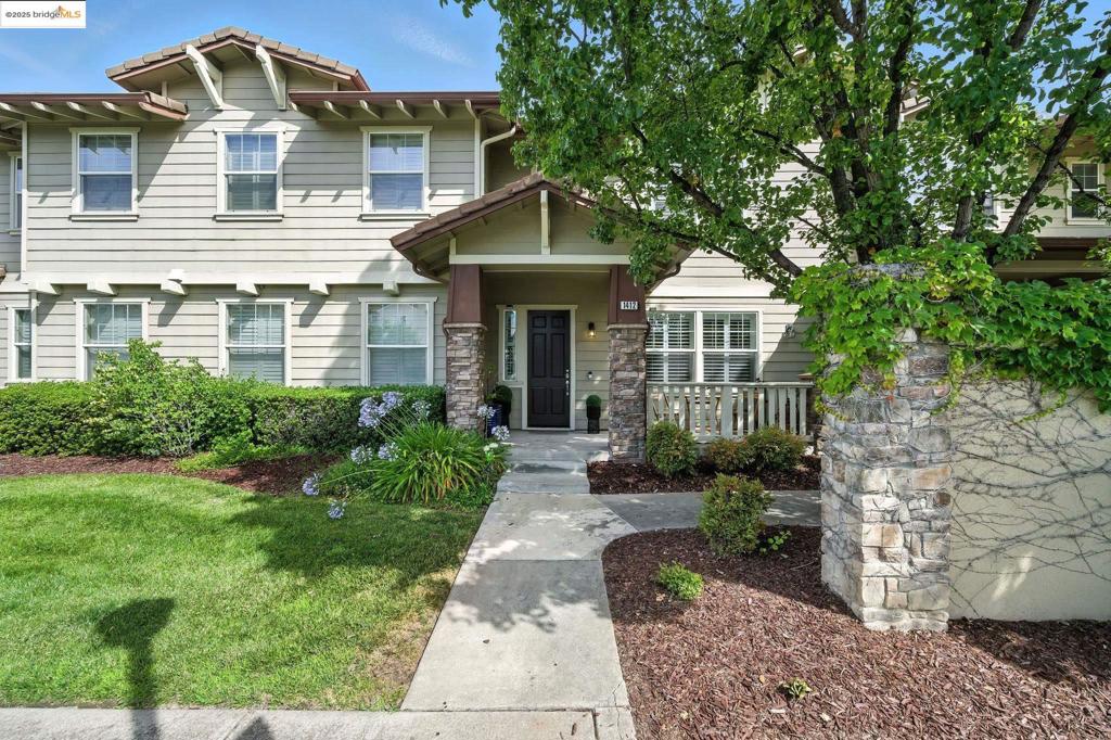 Welcome to 1412 Arianna Lane, a modern 3 bed, 2.5 bath home with 1,605 sq ft of comfortable living space—nestled in San Ramon's desirable Windemere neighborhood, celebrated for its top-rated schools, rolling hills, and vibrant community spirit. This south-facing home enjoys a premium location with access to resort-style amenities including a sparkling pool, tennis courts, playground, and scenic walking trails—all with a low monthly HOA. Step inside to a bright, open layout with recessed lighting, a gas fireplace, brand-new stainless steel appliances, a gas burner cooktop, and fresh interior paint. The main level also features a 2-car garage and classic window shutters throughout. A charming front porch offers the perfect spot for morning coffee or a relaxing evening. Upstairs are three spacious bedrooms and two full baths, including a sunlit primary suite with a generous walk-in closet. One of the secondary bedrooms includes a Murphy bed for flexible living. Close to parks, shops, top schools, BART, and the beloved local farmers markets—this move-in ready home has been lovingly maintained and is ready to welcome its next chapter.