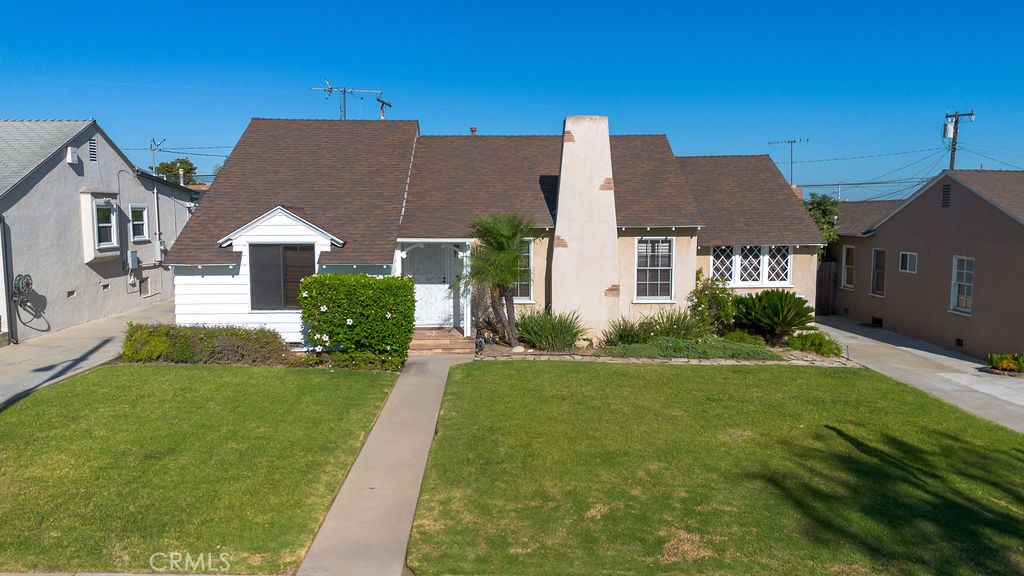 MOVE IN READY!! Welcome to 410 N. 18th Street, Montebello, CA 90640—a charming single-story home nestled in a quiet, well-maintained neighborhood. This inviting property features a spacious driveway leading to a neatly landscaped front yard with lush green grass and mature shrubs, offering a warm and welcoming curb appeal. The home boasts a classic architectural design with a pitched roof and large, multi-paned windows that allow natural light to flood the interior. The exterior showcases a clean, neutral color palette complemented by a small front garden area, perfect for adding personal touches. Additionally, the converted garage, fully updated, presents an excellent opportunity for rental income with gated access to the well-maintained pool! Being 39 years since it hit the market, this is a one of kind home in Montebello, CA!