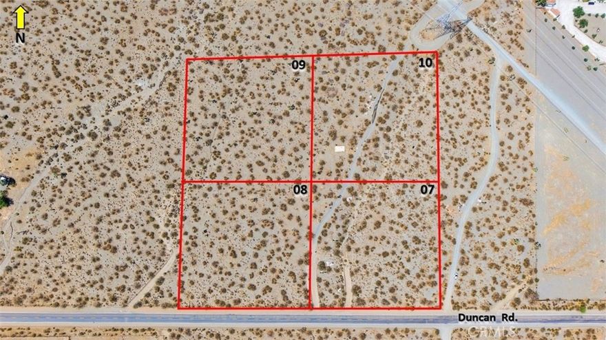A rare and valuable opportunity awaits with this bundled 8.3-acre property located on Duncan Road in the growing community of Phelan, California. This package includes four contiguous parcels—measuring 1.92 acres, 2.27 acres, 1.92 acres, and 2.27 acres—being sold together, along with an additional 1.63-acre permitted and dedicated easement road that ensures secure and lasting access to the entire site.

The land is flat, open desert terrain with easy access and excellent development potential. Zoned as vacant land – residential, the property is ideal for housing development, agricultural use, storage, or a long-term investment in a region experiencing steady growth. Utilities are nearby (buyer to verify), and the property offers direct frontage on Duncan Rd, further enhancing accessibility and long-term value.

Parcels included: APNs 3098-241-07, 3098-241-08, 3098-241-09, and 3098-241-10 – all being sold together as a full package.

This is an outstanding opportunity for investors or developers looking for large, usable acreage in a high-desert area with increasing demand. With over eight acres of prime land and legal access already in place, this bundled offering provides both flexibility and significant upside potential.

Seller financing is available, making this a uniquely accessible opportunity for qualified buyers. Buyer and buyers agent to verify all, Seller makes no guarantees.