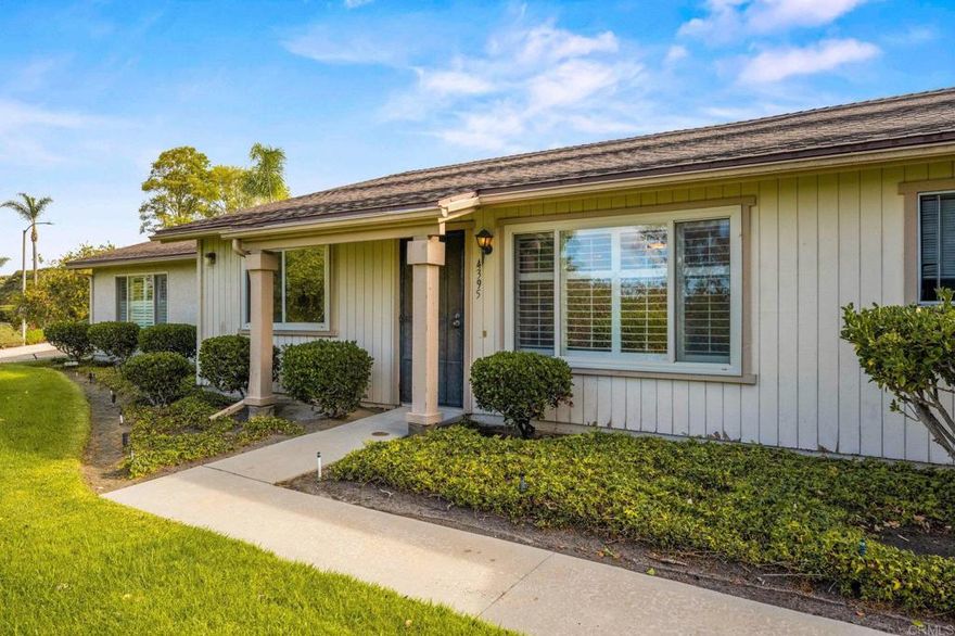 There is so much to love about this home and living life in one of Oceanside’s best 55+ communities - Oceana III. This well designed floor plan offers 2 bedrooms, 2 bathrooms and 1,050 square feet of living space. The home features upgraded flooring, vinyl windows, and plenty of natural light thanks to the sola tubes in each bathroom. The upgraded kitchen has been opened up to the great room for seamless living.  Additional highlights include upgraded bathrooms, vinyl shutters, privacy screen doors, extra tall garage door and more. The attached one-car garage is accessed via the fully gated carport which is often used as a private outdoor living space where you can enjoy the coastal climate year round. The monthly HOA fee covers basic cable, water, sewer, and trash plus all of the community features.  Oceana III combines beautiful surroundings with plenty of opportunity to stay active and social. Residents enjoy a pool and spa, a clubhouse w/ full kitchen and fitness center, walking paths and open greenbelt areas.  The community is a short drive to the beaches of Oceanside and Oceanside's vibrant harbor.  Plenty of local shopping, dining and services are less than 1 mile away.  Access to Highway 76 and I-5 make getting around San Diego a breeze.  The home is well-maintained and move in ready!
