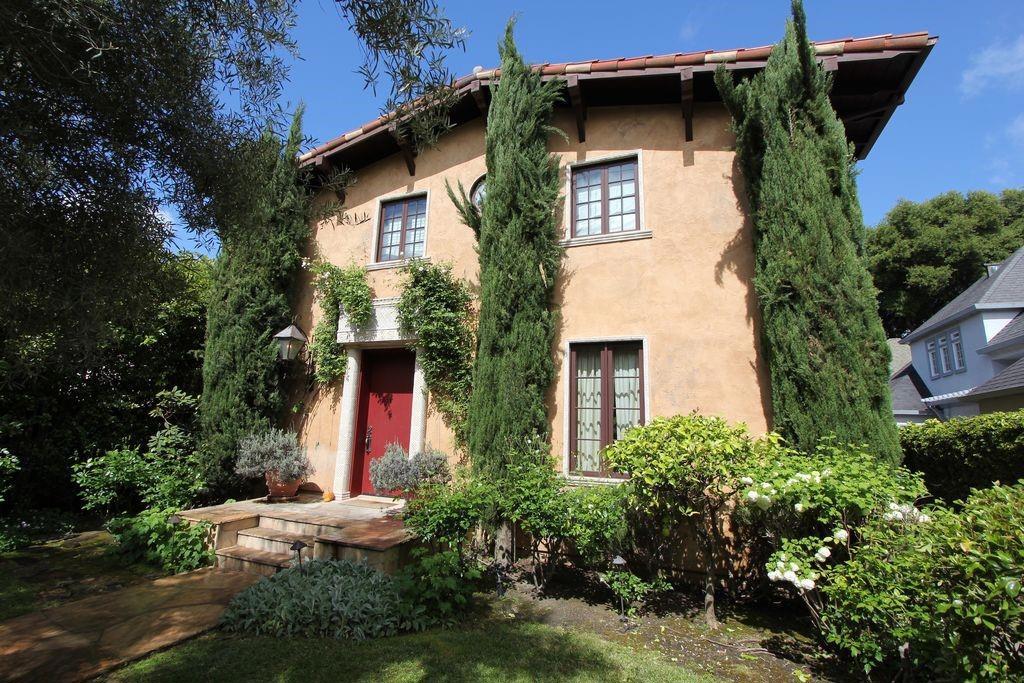 Exceptional Tuscan style villa in prestigious Old Palo Alto available for move in September 1. Readily accessible to Downtown Palo Alto, Stanford University, Stanford Shopping Center and excellent Palo Alto schools. This wonderful home has extensive built-in cabinetry for an efficient office environment, spacious family room and bedrooms all internally wired for Internet, cable and multi-programming services. Main floor has entryway to large open space living room and separate dining area, eat in kitchen with upscale appliances, spacious family room and bedroom with full bath. Upper floor contains Primary bedroom with en suite bathroom and walk-in closet, two other bedrooms with full baths , office and laundry room. Primary suite with balcony overlooks well planned rear yard with great built-in barbecue and child playing area. Gated driveway leads to large two car garage with storage. Come see and take in this relaxed, elegant property. No pets.