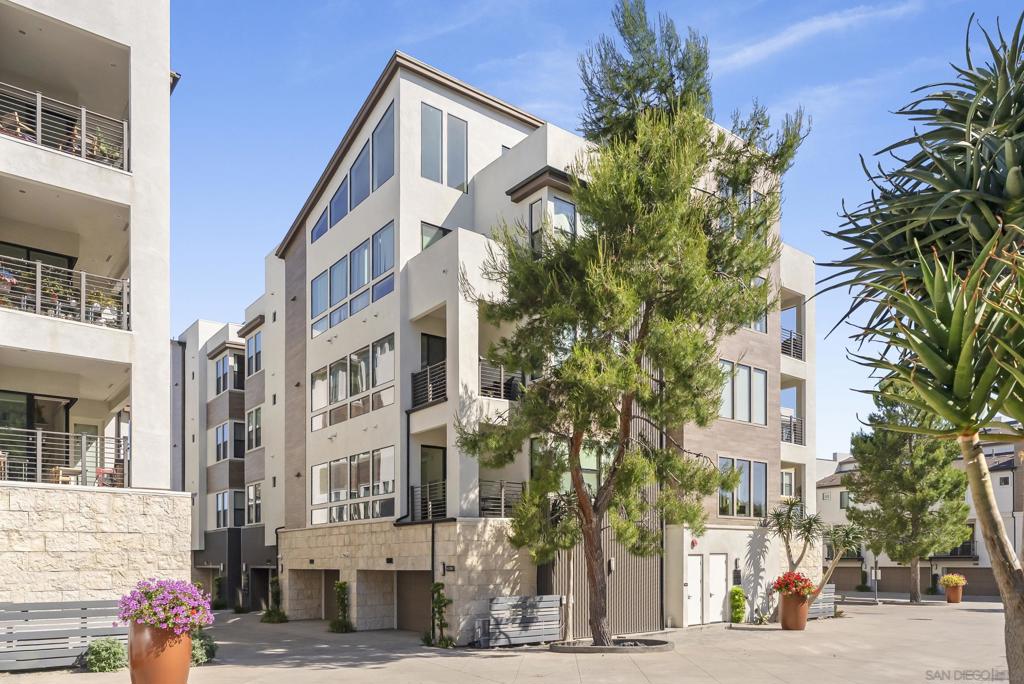 Welcome to your dream home in the sky with this rare penthouse offering in the highly coveted Lucent complex at Civita in Mission Valley. This stunning 2-bedroom, 2-bathroom residence also features a versatile loft space perfect for a home office plus an optional 3rd bedroom offering the ultimate blend of function and luxury. Perched on the top floor, the condo boasts an expansive balcony with a cozy outdoor fireplace and sweeping open views of the vibrant cityscape. Built in 2015, this modern home is one of the few penthouses ever available in Lucent, combining rare opportunity with refined design. Residents enjoy exclusive access to a private pool and spa with panoramic city views, as well as a luxurious community clubhouse, state-of-the-art fitness center, multiple resort-style pools, jungle gyms, parks, and more. You're just steps from Civita’s thriving hub of shops and restaurants, and minutes from Snapdragon Stadium, major freeways, Fashion Valley Mall, and all that San Diego has to offer. If you're seeking the perfect mix of luxury, location, and lifestyle, look no further. Top-floor penthouse. Top-tier amenities. Top location. Come experience the very best of Civita living—this is the one you’ve been waiting for.