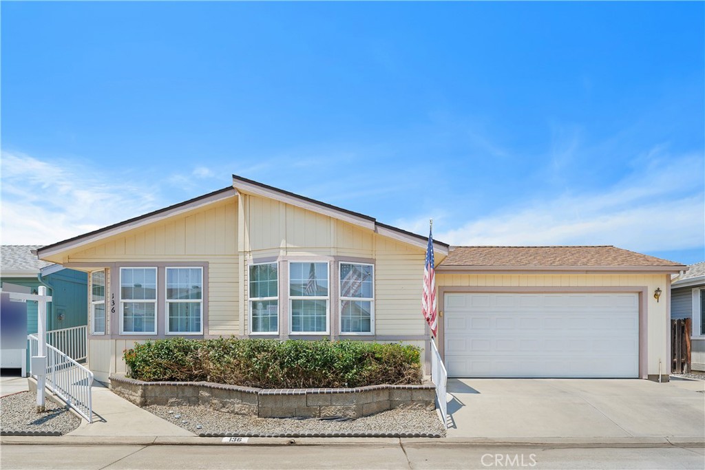 Welcome to this charming three-bedroom, two-bathroom home located in the welcoming 55-plus Community of Sun Meadows in Menifee. Built in 2003, this residence features a newer roof and an newer air conditioning system for your comfort. Enter inside to discover a spacious living room that flows into a separate dining area, ideal for entertaining. The beautifully designed kitchen boasts Corian countertops, a central island and a large bay window that brings in natural light You'll find newer vinyl plank flooring throughout, enhancing the home's modern appeal. The primary bedroom offers ample storage. Head outside to a covered patio that leads to a low-maintenance, drought-tolerant backyard, ideal for enjoying the sunny California weather without the hassle of extensive upkeep. As part of the Sun Meadows community, you'll have access to fantastic amenities. This is truly a home you won't want to miss!