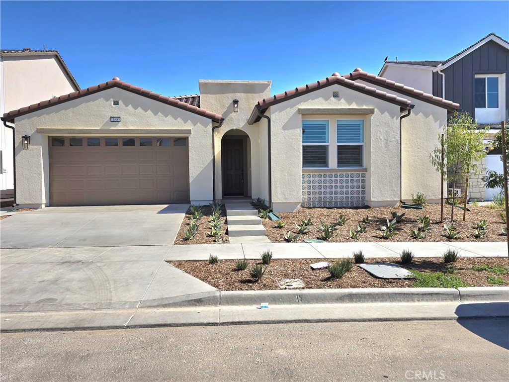 BRAND NEW CONSTRUCTION!!! * BEAUTIFUL SPANISH STYLE HOME * Built in 2025 * This beautiful home offers 3 Bedrooms, 2.5-bathrooms, an Office, Separate Laundry Room with Washer and Dryer hookups, and Direct Access to a 2 Car Garage. Kitchen with White Shaker Style Cabinets, Subway Tile Backsplash, Quartz Countertops, Kitchen Island, Walk-In Pantry, Gas Cooktop, Wall Oven/Microwave Combo and Dishwasher. Kitchen open to family room. Master Bedroom with Walk-In Closet and Master Bathroom. Master bathroom with soaking tub, separate shower and double sinks. Recessed lighting throughout. Living space with sliding door that leads to a covered patio, perfect for entertaining. Tile flooring in entry, kitchen and bathrooms. Carpet flooring in living space and bedrooms. Central AC and Heating. HOA Amenities will include, Pool, Spa, Fire Pit, Barbecue and Picnic Area, Playground, Dog Park, Club House, Gym and Banquet Facilities. * Included in rent: HOA Dues. * Laundry: Separate Laundry Room * Pet Policy: No Pets * Rent: $ 4,500 / Security Deposit: $ 4,500 / $45 per Adult Processing Fee – Cashier’s Check or Money Order only for Application Fee, Security Deposit and Processing Fee. NO smoking/vaping. One application per person living in property 18 and over. We require all original applications be delivered to our offices by prospective tenant. All tenants must carry renters insurance for the totality of their lease. Please be sure to read our entire application. Square footage and lot sizes are estimated. Minimum one year lease.