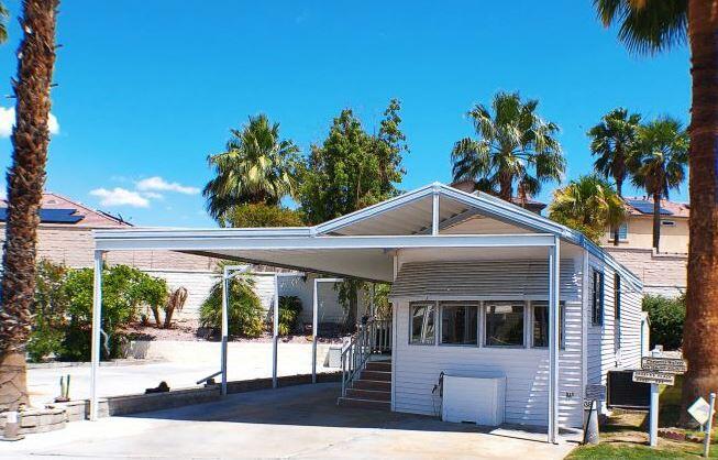 Refurbished 1992 Fleetwood Park Model. Wonderful light colored flooring, gas stove, microwave, fridge. Jack & Jill Bathroom, great storage through-out. The parking is awesome with room for a truck/or car plus Golf Cart area. Backs on the east wall. Has been a wonderful rental property for owner.
