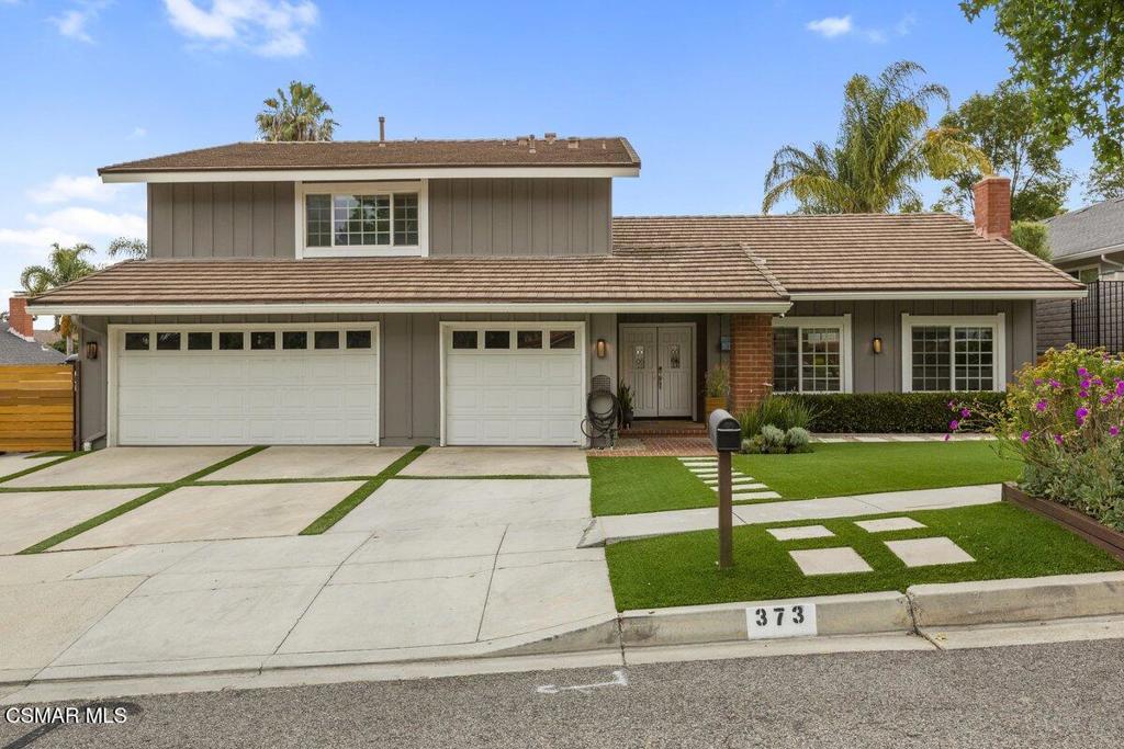 Located in one of Thousand Oaks' most sought-after neighborhoods and close to award-winning schools, this thoughtfully remodeled 4BR/3BA home combines elegance, comfort, and function. The main level offers both a formal living room and a large family/game room complete with a full bath and wet bar--perfect for entertaining.The backyard is a true private retreat, featuring a sleek, resort-style pool and spa complete with a baja shelf, cascading waterfall, and space for an outdoor TV. All this with plenty of additional outdoor space--ideal for families and entertainers alike.Inside, the gourmet kitchen impresses with quartz countertops, a Wolf range, and premium appliances, all overlooking the open-concept main floor. The home also boasts wood like porcelain floors, thoughtfully placed recessed lighting, two inviting fireplaces, and energy-efficient dual-pane windows. Retreat to the bespoke primary suite, complete with a spa-inspired shower. Practical amenities include an interior laundry room and a three-car garage. A must see!