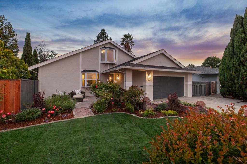 UPSCALE LIVING ON A PRIVATE OASIS IN REDWOOD SHORES Enjoy an updated 3BD, 2BA home with a bougie family-room loft on a private lot with a pool, spa, front and back yard patios and flourishing landscape with a medley of flowers, shrubs, mature trees, lush lawns and raised garden beds for farm-to-table meals. Featuring two-story windows in the living with fireplace, an effortless granite-finished kitchen with dining/homework counter, open dining area with large bay window seat, a family-room lounge loft with versatile implications and an airy primary bedroom with ensuite bathroom and poolside patio access. The home has updated kitchen and baths, vaulted ceilings, refinished hardwood floors, granite, quartz and tile surfaces, new interior and exterior paint, charming bay window seats, sparkling windows and glass doors and refreshed landscaping. Immerse yourself in resort-style living just a block off the Belmont Channel of Redwood Shores Lagoon, near Marlin Park and highly rated schools.