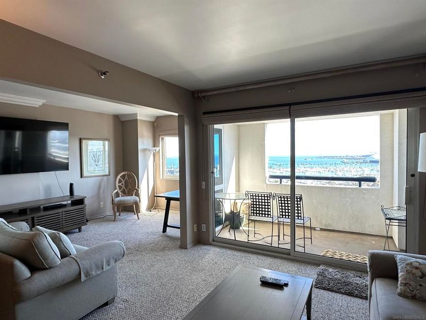 FURNISHED:  Experience luxury high-rise living at HarborPlace Tower in the heart of Downtown Long Beach! This stunning Furnished 16th-floor condo offers breathtaking panoramic views of the Pacific Ocean, Queen Mary, and harbor through every window and from your private balcony. Featuring 1 bedroom + office/guest space and 2 bathrooms (Queen bed and Queen sofa sleeper), this spacious home boasts a fully equipped kitchen, in-unit laundry, central heat/AC, and modern finishes throughout. Residents enjoy resort-style amenities including a pool, spa, sauna, fitness center, meeting rooms, Promenade deck with city and harbor Views- great for Grand Prix and concert viewing, guest parking, and 24/7 front desk concierge/security. The gated underground garage offers 2 assigned tandem parking spaces. Located steps from Shoreline Village, The Pike, Aquarium of the Pacific, Convention Center, Pine Avenue dining, and waterfront trails, this property offers the ultimate coastal lifestyle with easy access to the Metro Blue Line and Long Beach Airport. Perfect for professionals seeking a vibrant, secure, and convenient place to call home. Available for a 12-month lease, move-in ready.