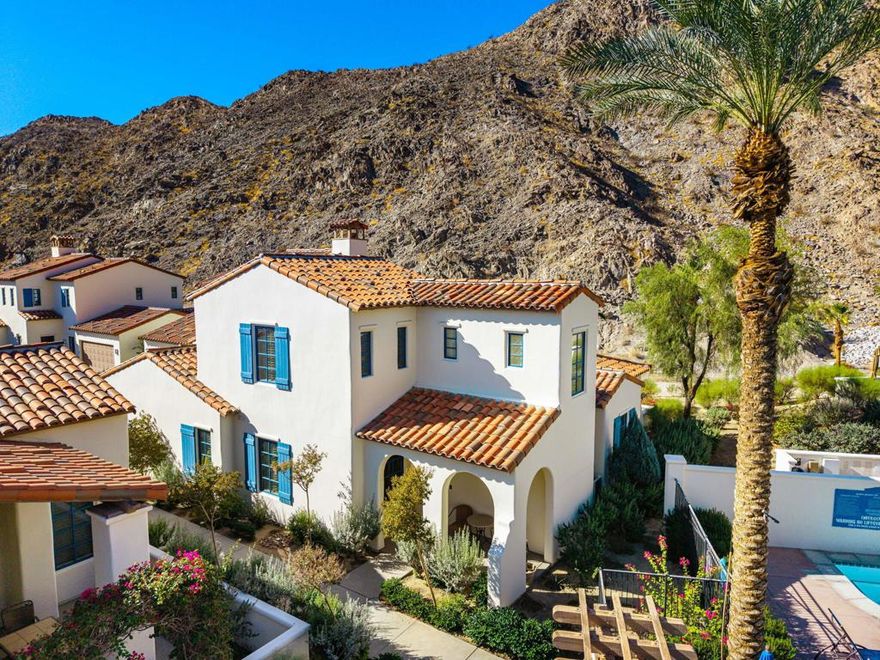 48643 Legacy Drive offers breathtaking mountain views in a prime Legacy Villas location. . This beautifully appointed, 3 bedroom, 3.5 bath townhome is offered  turnkey furnished.  The desirable floor plan features two bedrooms on the main level and a private upstairs bedroom suite-perfect for family or guests. One of the FEW communities in La Quinta that allows SHORT TERM rentals!From the back patio, enjoy spectacular mountain vistas with a community pool and spa conveniently located next door while still offering a sense of privacy.Legacy Villas provides resort-style amenities including a clubhouse, 12 sparkling pools and 11 spas, and a spacious fitness center with modern equipment. All just minutes from Old Town La Quinta, golf, dining, and shopping.Ideal as a full-time residence, seasonal retreat, or investment property, this Legacy Drive townhome delivers the best of desert resort living and is priced to sell.