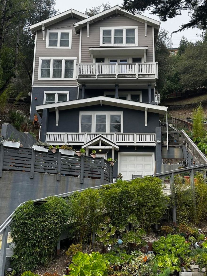 This is a four story custom built house in 2017 with an elevator.  Top floor consists with a Master Bedroom Suite with upgraded walk-in closet and elegant bathtub and shower.  3rd floor with extra large kitchen with all high end stainless steel appliances, formal dining area and private bar and private balcony.  2nd floor with another private guest suite with high end jacuzzi bathtub and private balcony.  Mezzanine with exercise and play room. 2 single car garage.