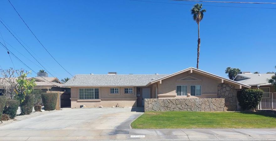 LOCATION. LOCATION. LOCATION.  Beautifully updated 3/2 located on a quiet cul-de-sac in the Palm Desert Country Club.  Move-in ready.  Neutral tile throughout.  New inside paint.  Inside laundry with lots of storage throughout home.  Recessed lighting in great room.  Covered patio and fenced yard with beautiful mountain and golf course views.  Low HOA dues.  Within walking distance to HOA pools, spa, dog park, children's playground and the Cactus restaurant club located at the Palm Desert Country Club.  Minutes from the 10 Freeway.  Buyer to verify all information.  Listing agent is owner.