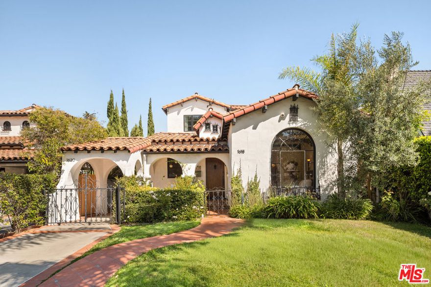 Stunning remodeled Spanish Colonial Revival with ADU north of Beverlywood. Welcome to this idyllic and newly renovated two-story home, where you'll find character & charm along with all the modern comforts. This is not a cookie cutter flip! Carefully chosen custom finishes throughout makes the new feel just as special as the old. With 4 bedrooms and 3 bathrooms in the main house and a 1 bedroom, 1 bathroom ADU, this home has beautifully preserved period details, including arched passageways, exposed wood beams, and a Batchelder tile fireplace, all flooded with wonderful natural light. The kitchen is a cook's dream, with custom cabinetry, high-end appliances, and expansive counter space for cooking and serving. At the rear of the ground level, you'll find a large additional lounging space which opens to the rear yard, perfect for watching movies or entertaining guests. There's also a gorgeous central bathroom and a guest bedroom on the first floor. The house has been completely redone. Ascend the captivating custom tiled staircase to a newly added second level that includes a decadent primary suite with gorgeous period-inspired bath and large walk-in closet. 2 additional bedrooms and a bathroom complete the upstairs. Each room has a generous closet and wonderful views, giving everyone enough space, privacy and quiet. The entire house has warm white oak hardwood floors, new Marvin windows, smart lighting, CAT-7 wiring and 4K security cameras. Walk across the pretty tile patio to the newly built ADU this detached 1 bedroom unit complete with kitchenette and bathroom is super stylish and perfect for guests, home office, or rental income. The inviting backyard provides wonderful entertaining space and easy access to the kitchen for outdoor dining. Ideally situated on a quiet, tree-lined street in Pico-Robertson/Beverlywood Adjacent neighborhood, and within the Canfield Elementary attendance zone, this home is close to Pico Blvd, Beverly Hills, Century City, Culver City and offers much to love!