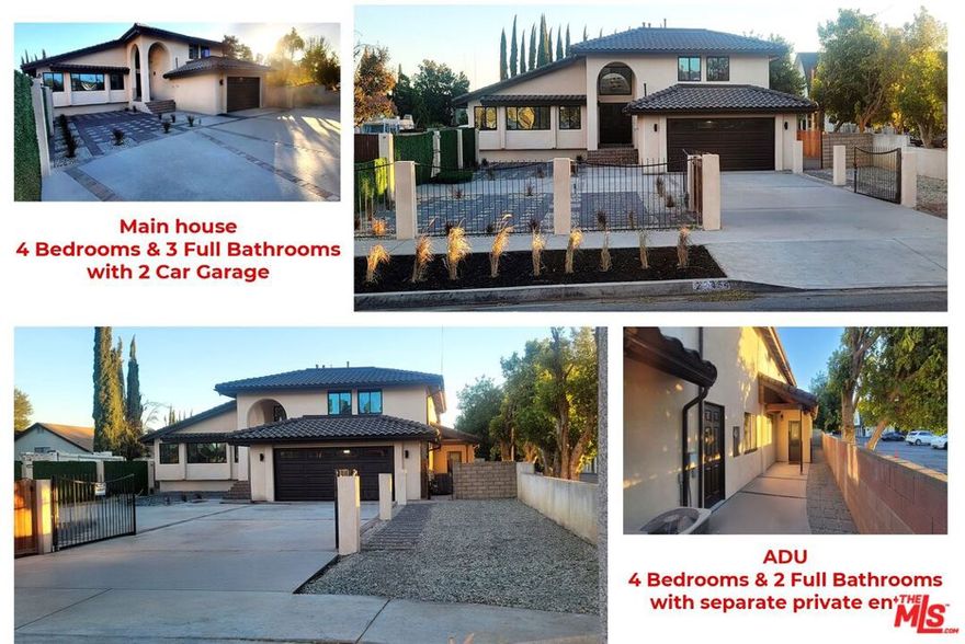 See below for abutting proposed 6 New homes....... Subject property is a House & ADU......Great for Sober/Detox/Rehab Facility /Assisted Living...... LAFD form 850 Fire Clearance preapproved (See attached Docs) ...... House - 20454 Strathern Ave, (2 Story - 4 beds & 3 bath) ...... ADU - 20456 Strathern Ave, (1 Story- ADU 4 beds & 2 baths)...... Both are side by side allowing House & ADU to have its own street access and private backyards. Both are newly constructed with current upgrades, vaulted ceiling, stainless steel appliances, built in conventional oven, commercial grade flooring, open floor plan, great entertainment area in the back & front of the house with built-in barbeque grill and drought resistance landscape ZERO maintenance... Main house has 2 car garage with onsite parking for 8 cars with direct Street access.... ADU has 2 car parking which is separate from the main house and it has it's own direct street access.... SEE ATTACHED DOCS FOR ABUTTING VACANT LOTS WITH PROPOSED 6 NEW HOMES ON SEPARATE PARCELS THAT CAN BE DESIGN BUILD COMING SOON.