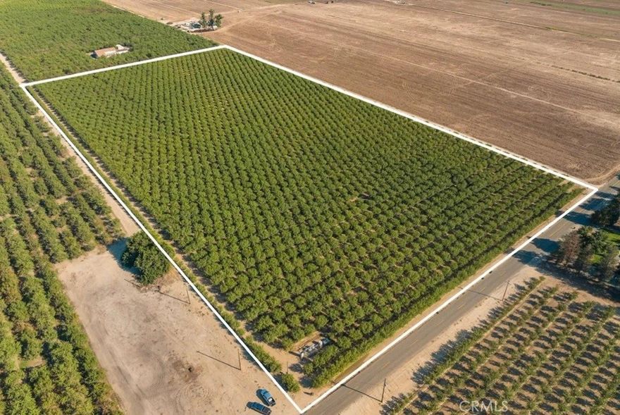 18.7± Acres of Producing Almonds | Livingston, CA
Located on the northeast corner of Longview and Griffith Roads in Livingston, this 18.7± acre property offers a strong investment opportunity in Merced County’s productive ag region.
Planted to 8th leaf Nonpareil and Monterey almonds, the orchard is in full production and well maintained. The property benefits from dual water sources — Class 1 Merced Irrigation District water and an ag well — providing flexibility and reliability for irrigation. The orchard is set up to irrigate efficiently via double-line drip or can be flood irrigated through a pipeline system.
An existing Blue Diamond contract is in place and can be assumable by the buyer. Tax benefits of purchasing an existing orchard like this one may apply. Buyers are encouraged to consult with their accountant or tax professional for confirmation and specific guidance.
Parcel 2 of 19.3± acres is also for sale under mls # MC25241973