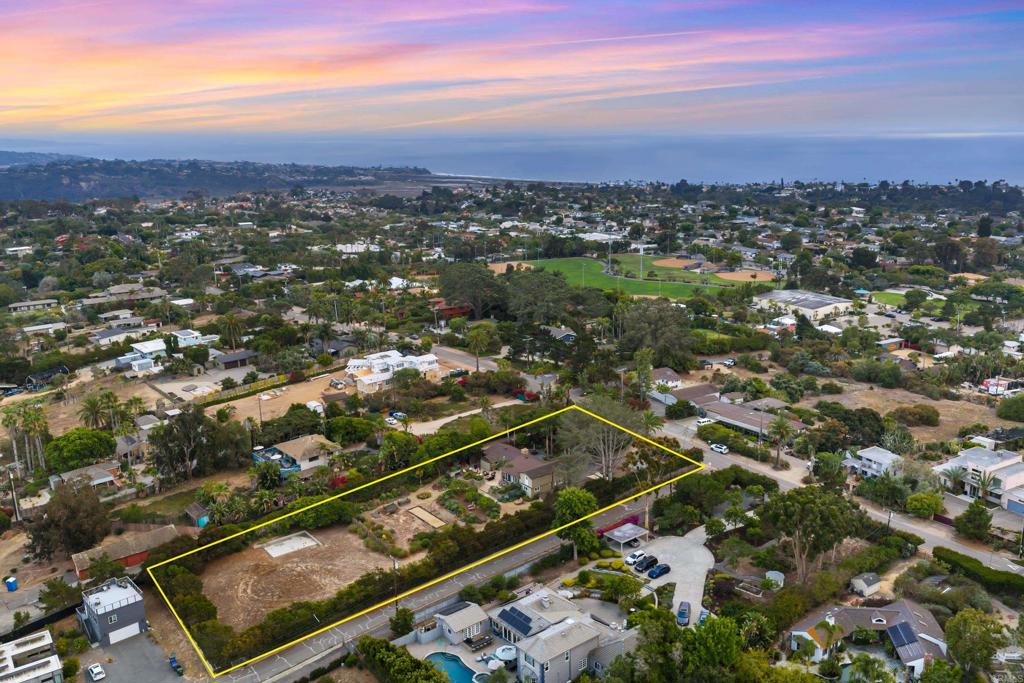 Olde Encinitas heritage home on full acre with majestic views. Come tour this country-chic retreat, with great site placement, expressive design elements, and indoor/outdoor floor plan. Enjoy this property, as is, or leverage plans-in-process to create your dream compound. This premier location is like living on a private Hawaiian countryside, yet moments from all things North County. For VIDEO and more, click: ‘virtual tour’ or 'interior'