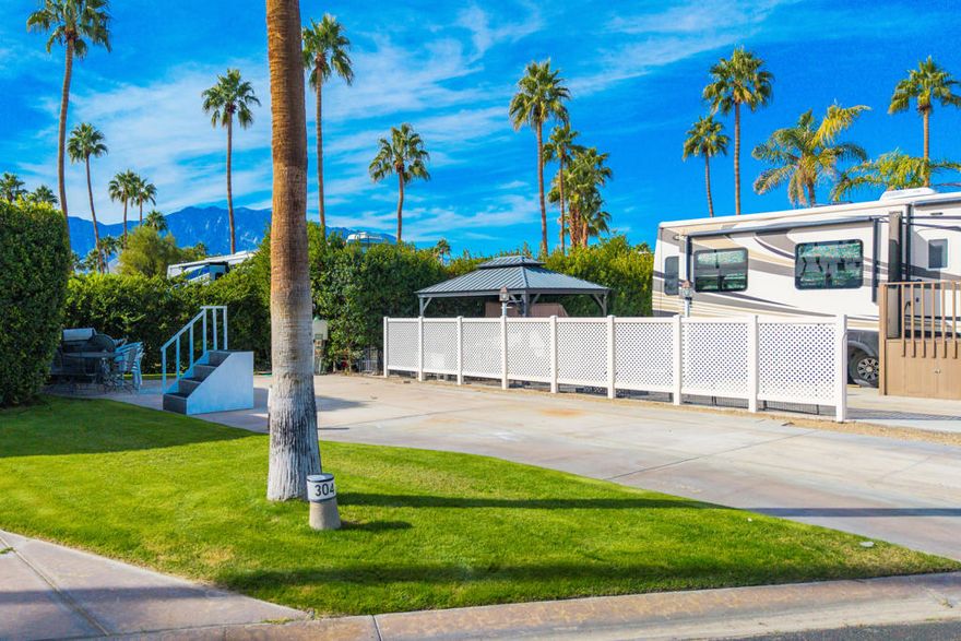 Desirable ORPS lot located directly across the street from the orchard and in close proximity to Satellite C. Beautiful, mature hedges provide excellent privacy, creating a comfortable and easy-to-enjoy setting. The lot is RV ready and offers a great opportunity to own a well-situated space that's ready to be enjoyed and personalized to fit your ORPS lifestyle.Outdoor Resorts Palm Springs is a Five Star RV Resort Community combining luxury with affordability. It is a guard gated resort that sits on 137 beautifully landscaped acres with 27 holes of executive golf, 10 tennis courts, 13 pickleball courts, 8 swimming pools, a fully equipped fitness center, sports bar, beauty salon/barber shop, full-service restaurant, 2 club houses, activities, special events and so much more.