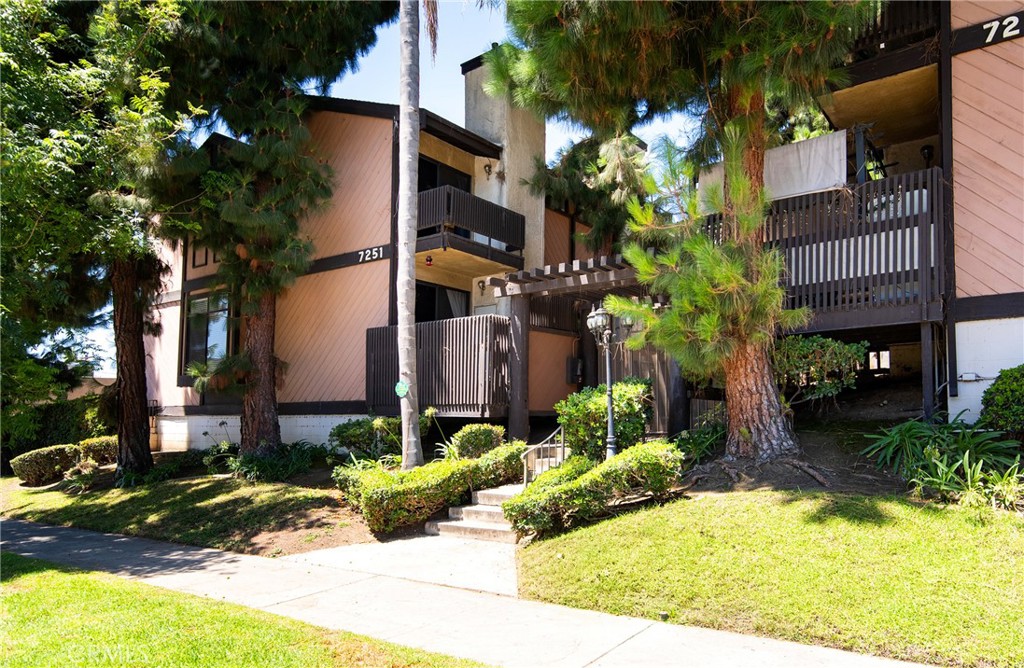 Welcome to a warm and inviting multi-level townhome located just steps from the lively energy of Uptown Whittier. Tucked into a peaceful, tree-lined community, this residence offers both privacy and convenience.
Step through your front door into a spacious living area featuring a cozy fireplace, crown molding, and rich wood accents. Large sliding glass door invites natural light while providing access to a private patio, perfect for your morning coffee or an evening unwind.
The dining area connects seamlessly from your living room with a bathroom right off for convenience. A well-appointed kitchen, complete with dark wood cabinetry, tiled countertops, stainless steel appliances, and a sunny breakfast nook with built-in bench seating highlights the space. Additional features include plantain shutters, custom shelving, a coffee station, and beautiful stained glass window situated right behind the sink.
Up the wooden stairs, the generously sized main bedroom boasts vaulted ceilings, a walk-in closet, and direct access to a second private balcony, a serene retreat with views of lush greenery. The en-suite bathroom offers a vanity with large mirrors, private bathroom, and a walk-in shower. All bedrooms are carpeted, adding warmth and comfort throughout.
Lower level features direct access to your two-car garage, a room, and indoor laundry for everyday convenience.
With wooden stairs, thoughtful design touches, and two outdoor spaces, this unit perfectly balances comfort and functionality. The community is beautifully landscaped and features a relaxing jacuzzi just steps from your front door.
Located within walking distance to restaurants, shopping, hiking trails, and Whittier College, this is your chance to live in one of Whittier’s most desirable and walkable neighborhoods.