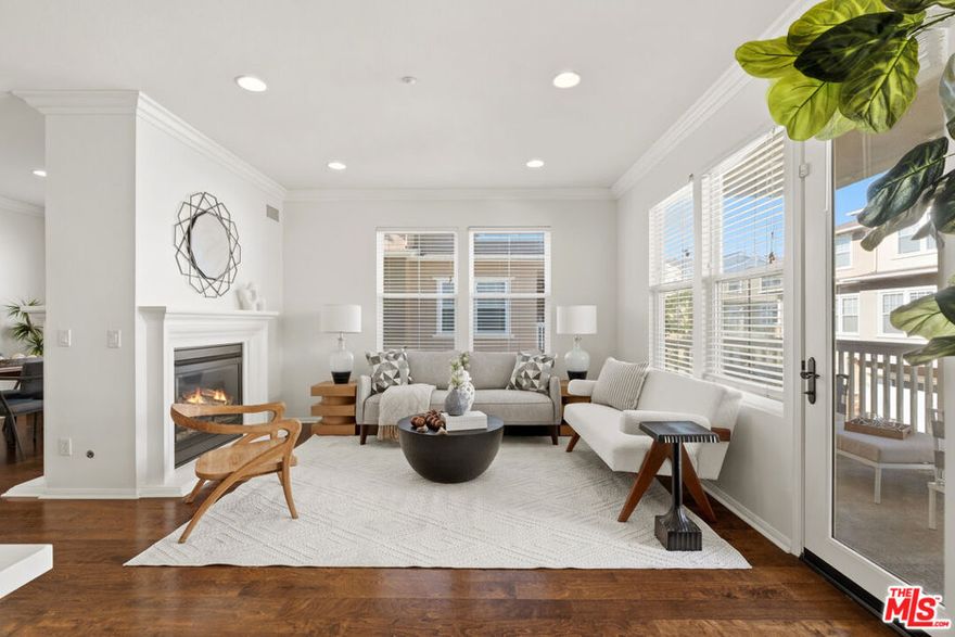 Welcome to Village on Oak, a highly sought-after gated community in the heart of Torrance. This bright end-unit townhome offers nearly 1,500 sq. ft. of open living space, featuring 2 bedrooms + a versatile ground-floor flex room perfect as a guest room, home office, or creative space and 2.5 bathrooms. The community is newer, well-maintained, with lower HOA fees and resort-style amenities, including a sparkling pool, relaxing spa, and inviting entertainment areas. Conveniently located near shops, restaurants, and parks most notably Wilson Park, home to the region's beloved farmer's market you'll enjoy the best of Torrance living right at your doorstep. Inside, the home boasts more of an open-concept layout with a welcoming living room, dining area, and spacious kitchen. The kitchen features white cabinetry, upgraded countertops, and a stylish backsplash. Upstairs, both bedrooms feature en-suite bathrooms, while the primary suite offers a walk-in closet and dual sinks for added convenience.  Additional highlights include upgraded flooring, recessed lighting, central A/C and heating, a private balcony, and in-unit laundry conveniently located on the bedroom level. Recent improvements include an HOA re-piping (2019), copper pipe replacement to the water heater (2023), and a new attic gas regulator (2025). This home blends comfort, style, and convenience in one of Torrance's most desirable neighborhoods