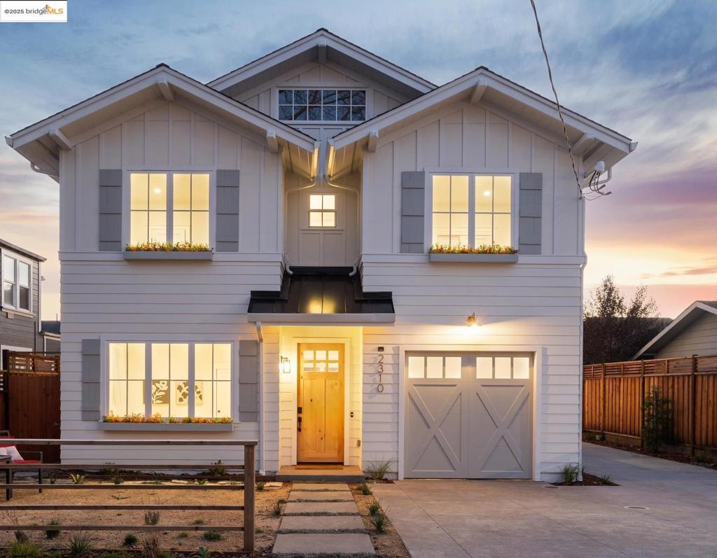 Designed by John Newton, this newly built home blends farmhouse charm w/ California coastal aesthetics. Natural materials, neutral tones, & beachy textures create a modern yet relaxed feel. Signature details include shiplap siding & a playful "Weathered Moss" accent color. Tall ceilings, oversized windows, & open floor plan provides seamless indoor/outdoor living into a private yard. 4 bedrooms & 3 baths, w/ flexible downstairs bedroom/bath for guests. Upstairs, the primary suite features vaulted ceilings, ample closets, & an ensuite bath w/ a walk-in shower & dual vanities. A versatile loft can serve as a family room, workspace, reading nook or even possible 5th bedroom (Buyer to verify). The open kitchen / dining / living area features 16-ft. glass slider w/ indoor/outdoor flow to private patio. Kitchen w/ quartz countertops, SS appliances, farmhouse sink, butcher block island, & herringbone backsplash. Features: attached garage, tandem 2 car parking, side by side W/D, A/C with heat pump, fire sprinklers, EV charger setup, solar panels, & fire-resistant siding. Built to lastest seismic & Energy codes. People LOVE living in these homes. Prime West Berkeley location near 4th St. Shops, Berkeley Bowl, & a 7-min bike ride to N. Berkeley BART. Walk Score 89, Bike Score 99.