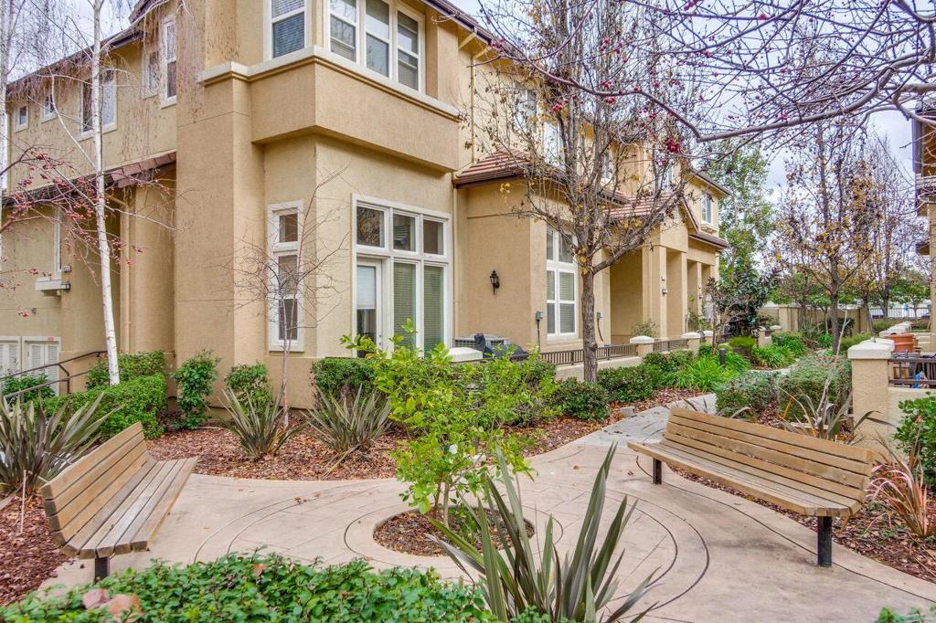 Centrally located in Silicon Valley highly desirable community w/ top schools, beautiful Toll Brothers End unit 4B/3Ba townhome provided luxury, upscale contemporary 1,906 sf living space within Siena at Saratoga Community. New waterproof wood flooring and One bed/bath downstairs. Dramatic Soaring ceilings in LR. Modern design w an open floor plan; Gourmet kitchen features Granite Slab Counters/Center Island/Built-in Appl/Maple Cabinets/Back Splash Tile. Master suite w/ a spacious his-her Walk-in Closet/Duel Sinks/Stylish Light Fixtures. Front Patio and back Balcony. Upstairs Laundry w upscale washer/ dryer; Central air conditioning/heating system; Attached 2 Car Garage. Community Swimming Pool/ BBQ area. Excellent schools; Country Lane Elementary (API:942), Moreland Middle & Prospect High. Only steps away from Westgate Cntr, Schools, library, shops stores, fine dining . Easy access to commute routes to all SV high tech firms. Style, Tranquility & Convenience! You have them all!