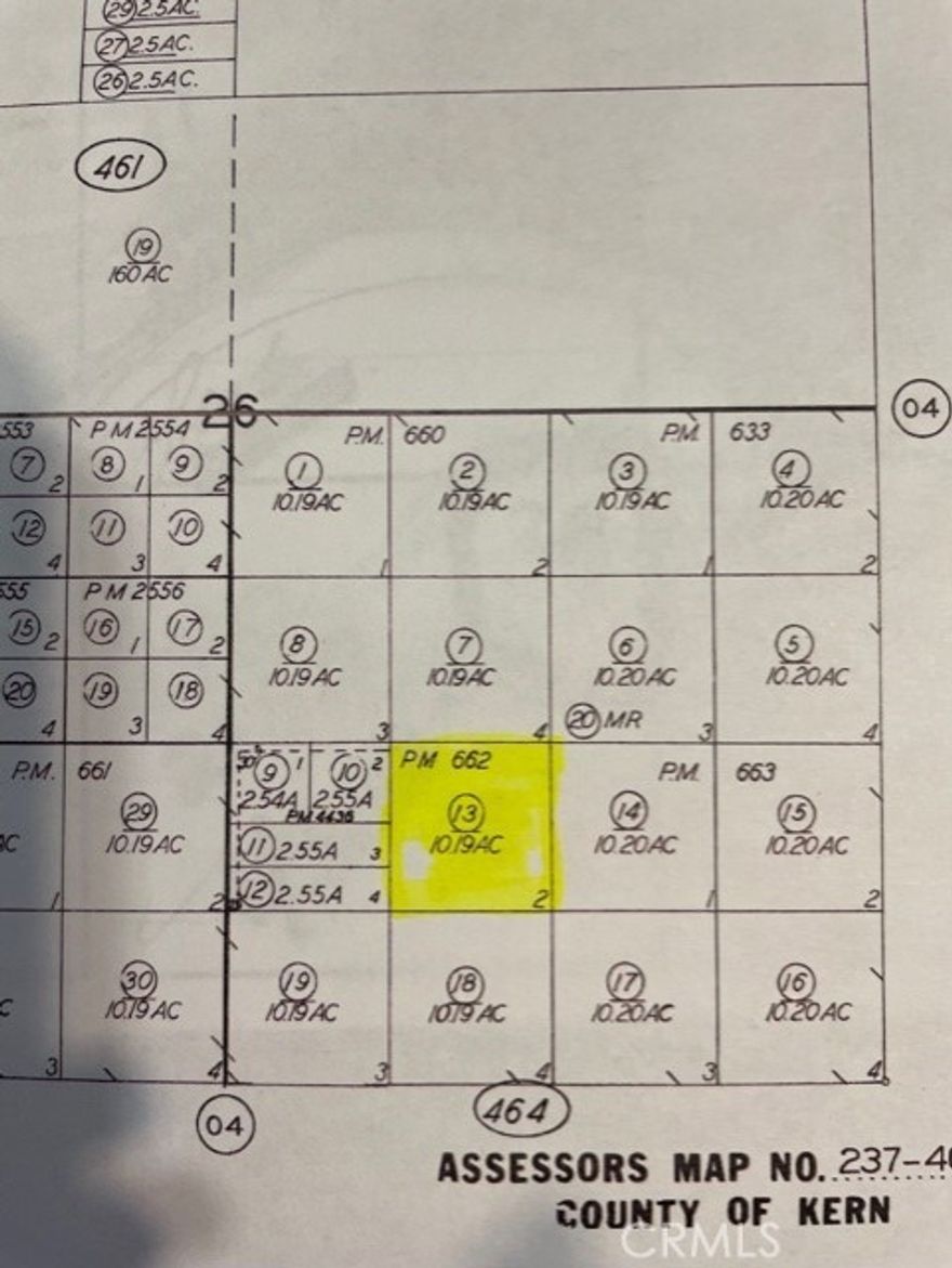 10 Acres in Mojave. Seller is very Motivated. Great for a Solar Field or Plenty of room to grow anything you want.
