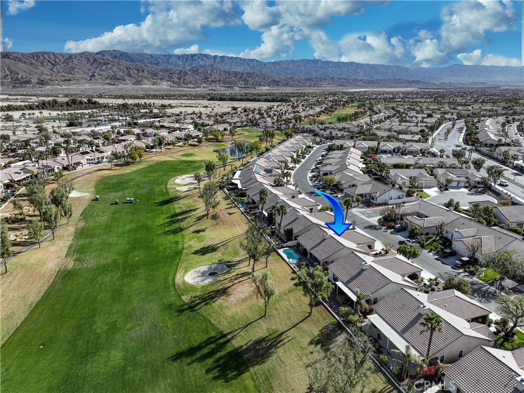 Stunning Golf Course Pool Home in Sun City Shadow Hills! Live the resort lifestyle in this sought-after San Benito model situated on a premium lot right on the golf course, offering breathtaking golf course and mountain views. With 2,147 sq. ft. of versatile living space, this home features 3 bedrooms, 2 baths, and a private office, —perfect for flexible living or entertaining. Step into elegance through a gated courtyard surrounded by beautiful desert landscaping. Inside, you'll find 10 ft ceilings, plantation shutters, and ceiling fans throughout for comfort and style. The gourmet island kitchen boasts granite countertops and backsplash, maple cabinetry, a breakfast bar, stainless steel appliances, cooktop stove, double ovens, under-cabinet lighting, and a charming breakfast nook with a built-in desk. Relax in the spacious family room with fireplace, or retreat to the luxurious primary suite featuring a huge walk-in closet, dual vanities, and a step-in shower. Outside, enjoy your private pool and spa, built-in BBQ, outdoor heater, and chaise lounges under the north-facing stucco patio cover, perfect for staying cool on warm summer days. The oversized garage includes space for two cars plus a golf cart garage large enough for two carts or a small vehicle. Sun City Shadow Hills is a 55+ gated community offering unmatched amenities: 2 championship golf courses 2 clubhouses 6 lighted pickleball courts Lighted tennis courts & grass bocce courts Indoor & outdoor pools and spas State-of-the-art fitness center with certified trainers Indoor walking track Billiards room, basketball court Movie nights, concerts, excursions, and over 50 clubs to join! Don't miss this incredible opportunity to live where every day feels like a vacation!