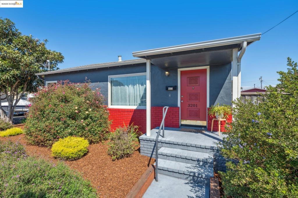 Exceptional 1941 Bungalow set back on a corner lot. Delightful open floor plan and updated appearance. Located in the vibrant and epicurean Richmond North & East neighborhood. This is your opportunity to live in an extraordinary property; a marriage of classical design, space, light, and a sizable yard. Classical style and charm; wood floors, a stylishly updated kitchen with an eat-in kitchen space, and a breakfast bar. This home has 3 generous bedrooms and 1 full bath, a garage (that has great ADU potential*), and a covered off-street parking space. This house was designed for quality of life. The large backyard and garden are private and ready for your gardening and landscaping ideas. The kitchen opens to parking and the backyard. This home is on a large corner lot and close to the international bustling community of commerce, the new gourmet area of interest: Close to El Agave Azul, Tacos El Tucan, Catahoula Coffee, The Factory Bar, and Waffles and Cream. Also, convenient access to Alvarado Park and Wildcat Canyon Regional Park. Come see why Richmond is unique and ready to show you flavor and comfort. Open Saturday and Sunday 2-4.
