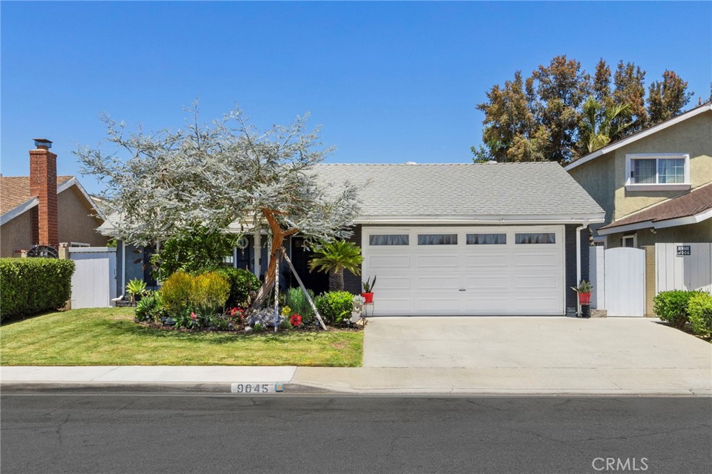 Welcome to 9045 Louise Street, a beautifully upgraded 3-bedroom, 2-bathroom home that showcases true pride of ownership at every turn. Nestled on an extremely quiet street in the heart of Bellflower, this turnkey property blends timeless charm with over two decades of thoughtful enhancements—offering comfort, function, and style in equal measure. Step inside and you’ll immediately appreciate the warm floors, abundant natural light, soaring vaulted ceilings, and a layout that feels both inviting and efficient. At the heart of the home lies the open dining room, inviting fireplace, and fully renovated kitchen, featuring modern Shaker-style cabinetry, quartz countertops, mosaic tile backsplash, and a stainless steel appliance suite. The floor plan is both flexible and intuitive, flowing seamlessly between the living, dining, and kitchen areas. Tucked away at the rear of the home, the spacious primary suite offers a private retreat with an upgraded en-suite bathroom and sunlit French doors that open directly to the backyard. Beyond the living space, the finished and insulated attached garage is a standout feature—fully drywalled, connected to the central HVAC system, and thoughtfully transformed into a versatile bonus area ideal for a home gym, office, studio, or playroom. The current owners have consistently invested in meaningful upgrades, including: new HVAC and central heat, full re-piping of the home, a remodeled kitchen, main line replacement, dual-pane vinyl windows and doors, fresh exterior paint, a new water heater, newer garbage disposal, and enhanced landscaping with a privacy screen. Outdoor spaces are equally impressive, with an expansive patio, raised planter boxes, privacy fencing, and a tranquil atmosphere perfect for relaxing or entertaining. From gleaming finishes to thoughtful functionality, 9045 Louise Street isn’t just move-in ready—it’s been lovingly improved and is ready for its next chapter. Conveniently located near schools, parks, shopping, and freeway access, this Bellflower beauty checks every box.
