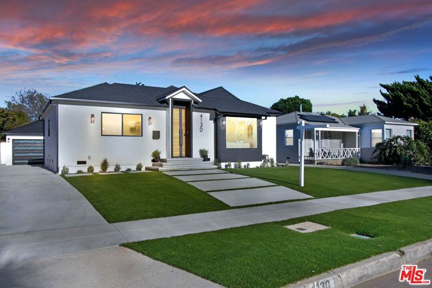 Gorgeous, new remodel in the highly desirable market of Mclaughlin, Culver City. This 1,828 Sqft 4 bed 3 bath home comes fully equipped with smart home capabilities, stainless steel appliances, white quartz countertops, and central air and heating. The beautiful, naturally lit living space boasts of modern amenities and timeless finishes. The Kitchen includes a 6 burner range oven, pot filler, a 50-inch double refrigerator, in-cabinet microwave and abundant storage space. The primary bedroom is spacious, bright, and has a substantial walk-in closet. The room is most highlighted, however, by the warm primary bathroom with smart mirror, large walk-in shower and tasteful tile finishes. All other bedrooms include custom built in closets, including a second primary room, which has a massive walk in closet and direct access to the pergola/deck. Enjoy life in your new spacious and private backyard, perfect for lounging, family gatherings, or play dates for the kids. It provides ample privacy, shade, and will grow into the perfect garden. Finally the two car garage, currently used as a gym, has been pre-wired for an electric car charger! This beautifully manicured paradise is perfectly situated in Culver City; close to restaurants, parks, schools, the beach and even a weekly farmers market. Pride of ownership and community spirit are strong in this gem of a neighborhood.