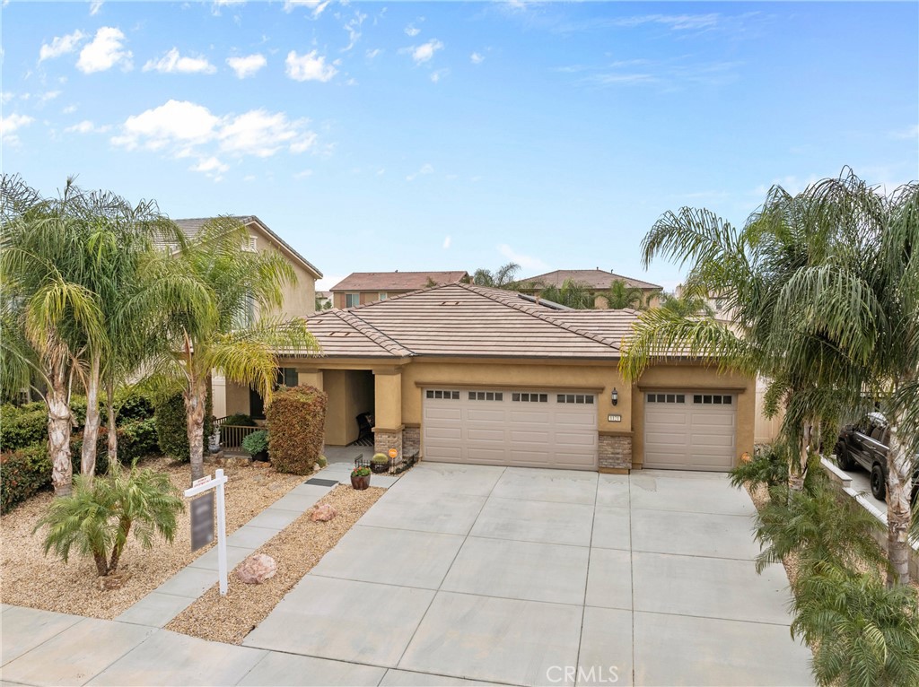 GORGEOUS Single Story Home is PRICED TO SELL FAST!! Wonderful Family Friendly Community of Avelina!! Spacious OPEN-CONCEPT Floor-Plan with 3 Large Bedrooms, Separate DEN/Office (could be a 4th bedroom) and 2 FULL Bathrooms * * Terrific ISLAND Kitchen with Breakfast Counter for the Kids, GRANITE SLAB Counters and Back-Splash, STAINLESS STEEL APPLIANCES and Dining Area * * Family Room has Large PICTURE Windows overlooking your Backyard and Beautiful Luxury Vinyl Plank Flooring Throughout * * Enjoy Your BEAUTIFULLY LANDSCAPED Backyard with Mature Trees, ALUMA-WOOD Patio Cover and Lots of GRASS for the Kids to PLAY or add Your CUSTOM POOL * * Spacious Primary Bedroom with Walk-In closet and Private Master Bathroom offers His & Her Sinks and Walk-In Shower * * (2) Additional Nicely Appointed Bedrooms and Separate Den/Office could be a 4th Bedroom * * Upgraded and Improvements include 2-Toned Interior Paint, Laminate Flooring, DESIGNER FIXTURES, Solar Package, Ceiling Fans, LED Lighting, BUILT-IN Work Station, Raised Panel Doors and MUCH MORE * * Over-SIZED 3 Car Attached Garage wired for Electric Car Charger * * Community POOL & SPA and Close to Shopping, Dining/Restaurants, Schools, Parks and EZ Freeway Access for the Commuter * * Great Home, Great Price, Great Neighborhood - Submit your Offer before its GONE!!