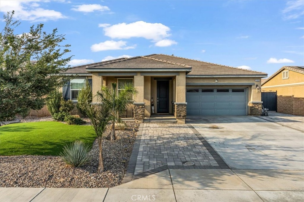 Welcome to this beautifully maintained Victorville home, built in 2019 and thoughtfully upgraded to stand out from the rest. Offering 1,888 sq ft of living space on a 7,200 sq ft lot, the open and bright interior features recessed lighting, custom shutters, and a kitchen upgraded with quartz countertops which is perfect for everyday meals or entertaining.
Additional den/office is located at the front of the house, offering a flexible space for work or relaxation. Step outside to enjoy excellent curb appeal and a backyard designed for low-maintenance comfort. Turf landscaping pairs perfectly with a custom patio cover, ideal for relaxing, entertaining, or enjoying the outdoors without direct sun. The front yard also features turf, enhancing curb appeal. Additional highlights include a two-car garage and solar panels to help offset energy costs (buyer to assume), , and no HOA fees, providing cost savings and fewer restrictions.
Set in a lovely neighborhood, this residence blends modern upgrades, style, and comfort for a truly turnkey living experience. This turnkey home is move in ready and won't last long. Schedule a showing today!