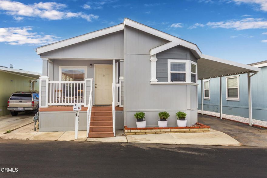 Spacious Sunny Acres Mobile Home located in one of only a few senior parks-55 yrs+ in Oxnard. Newer home- only 10 years old and in great condition. 2 + 2 , eat-in kitchen and interior utility room. New exterior paint, double paned windows thru-out, attached exterior storage shed (7' W x 10'D x 9'H includes 3 walls of wood shelving) , kitchen island and pantry. Low space rent- will be $888 monthly. Community amenities include pool, picnic area, clubhouse and RV parking.